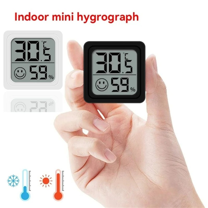 Mini LCD Digital Thermometer Hygrometer Indoor Temperature Humidity Meter With Comfort Indicator 4