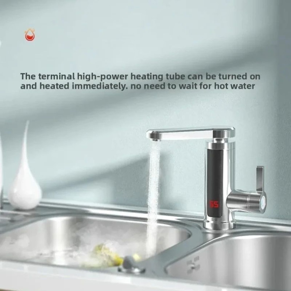 Instant Electric Water Heater Faucet 220V Tankless Hot Water Tap With Digital Temperature Display 1