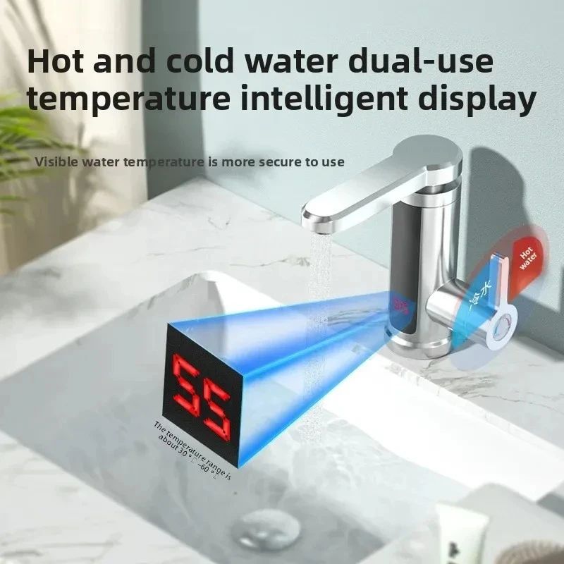 Instant Electric Water Heater Faucet 220V Tankless Hot Water Tap With Digital Temperature Display 2