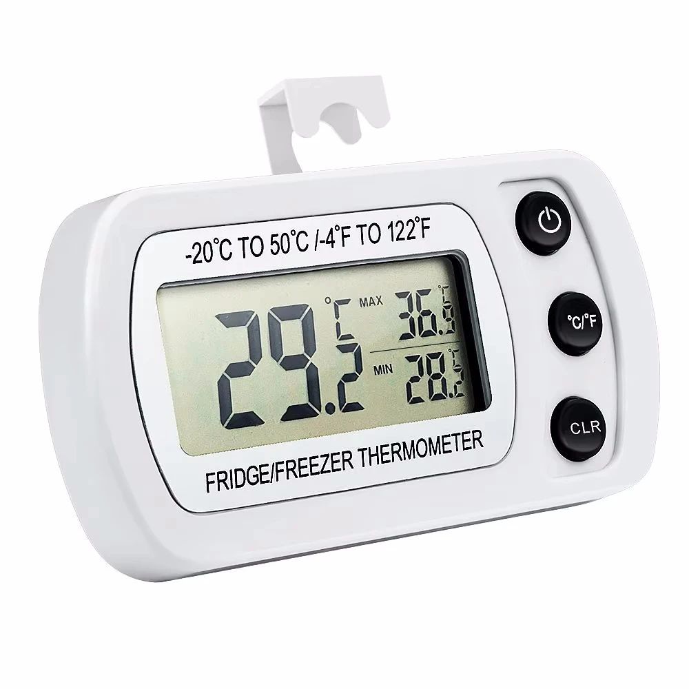 Digital Fridge Thermometer With LCD Display Freezer Refrigerator Temperature Monitor With Hook M 7