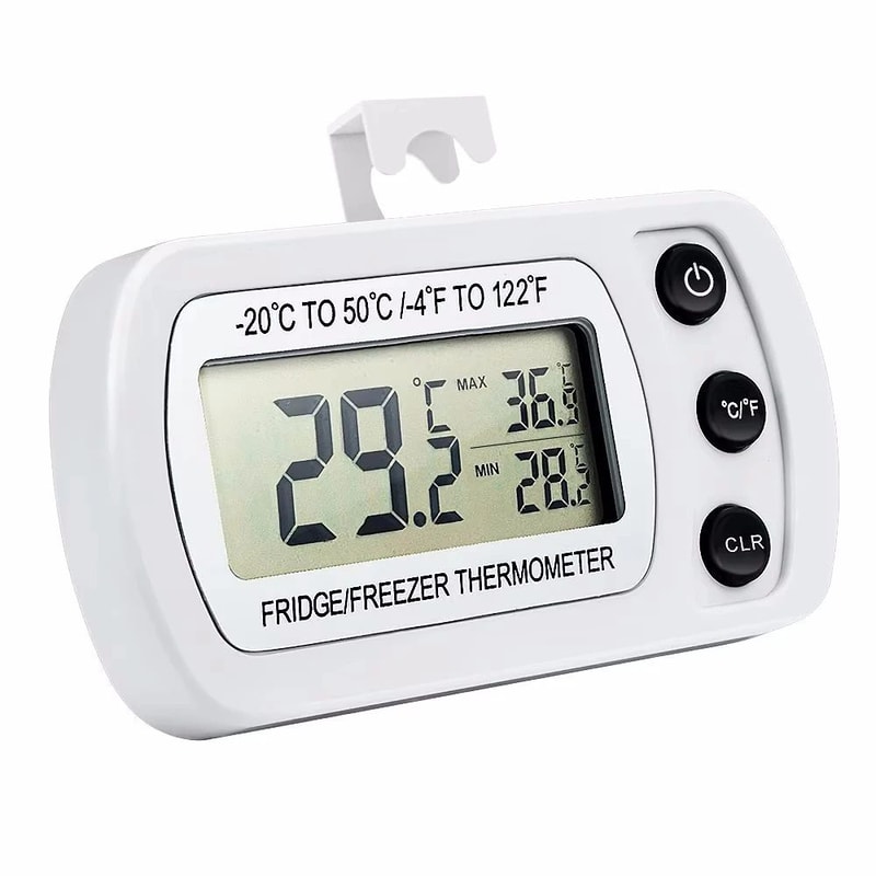 Digital Fridge Thermometer With LCD Display Freezer Refrigerator Temperature Monitor With Hook M 7