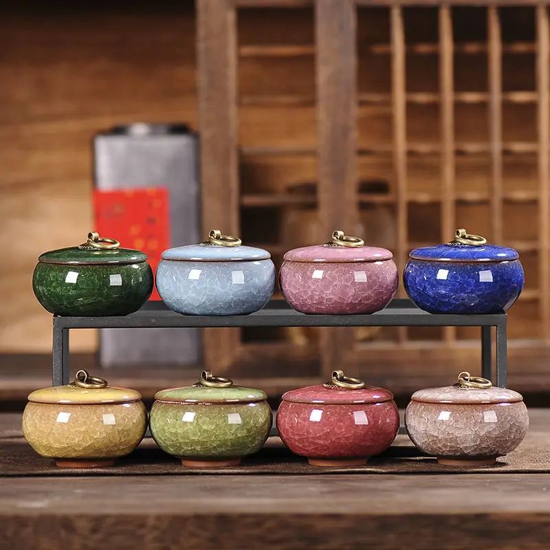 Mini Airtight Storage Jar With Lid Portable Tea Coffee Sugar Container For Kitchen Home Decor 2