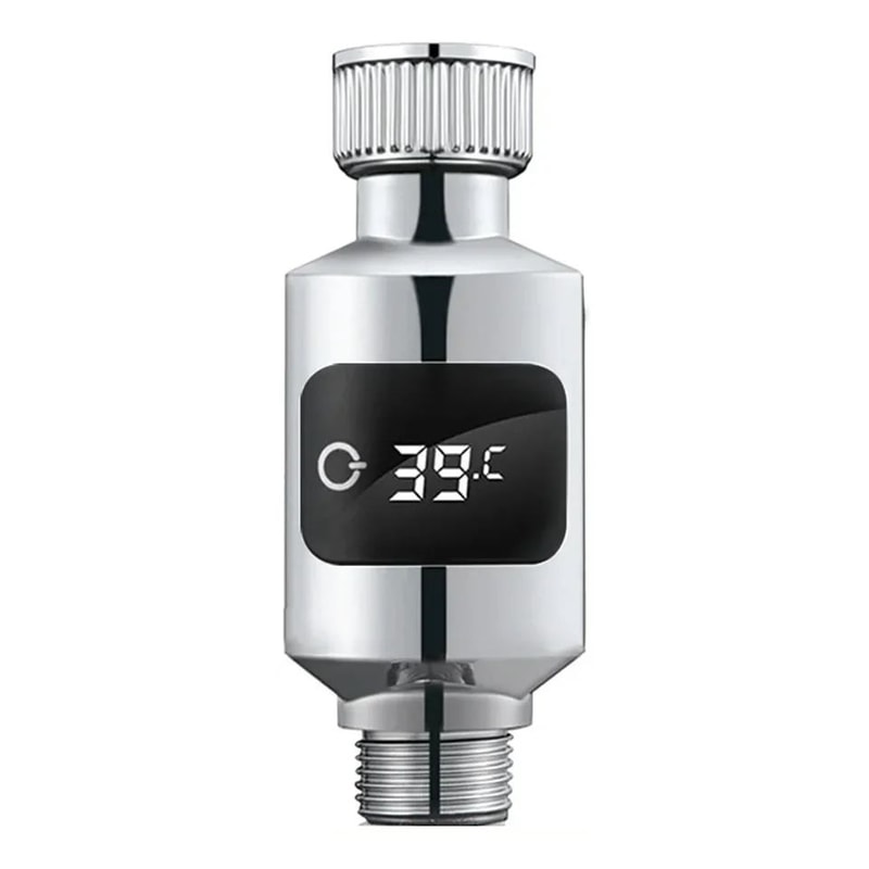 LED Shower Water Thermometer Digital Temperature Monitor With Power Display 12 In Universal Inter 0