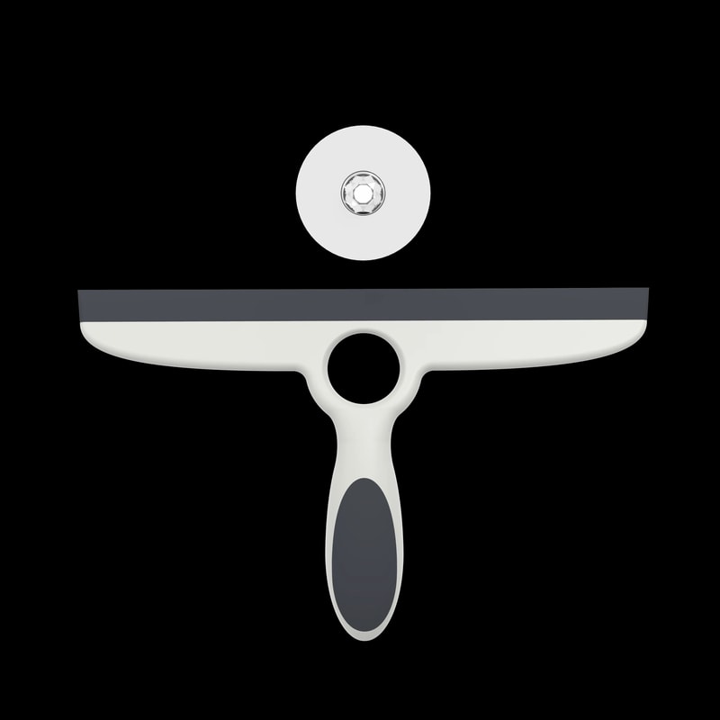 EHOMGUI Silicone Glass Squeegee StreakFree Window Mirror Shower Cleaner With Suction Hook 4