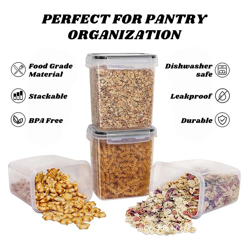 6763 Fl Oz Airtight Cereal Storage Container Moisture InsectProof Transparent Rice Food Storage 3