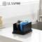 Luxspire Resin Sponge Holder For Sink DualCompartment Kitchen Sponge Caddy With Drainage Tray 2