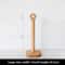 JapaneseStyle Solid Wood Paper Towel Holder Vertical Beech Wood Kitchen Roll Rag Storage Rack 7