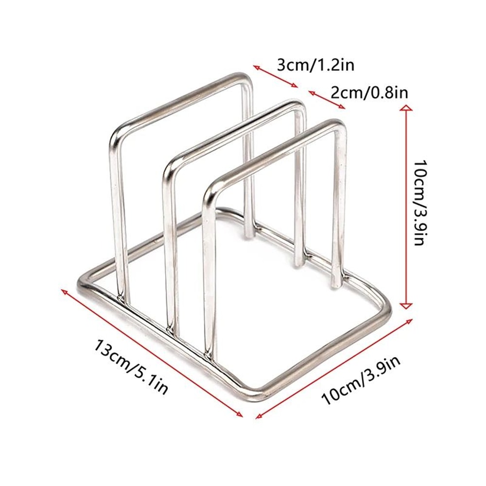 Stainless Steel Cutting Board Holder WallMounted Kitchen Rack Organizer 6