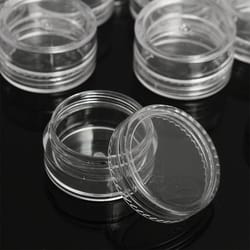 50pcs mini clear cosmetic jars – 0.18 oz refillable cream containers for makeup, balm & travel storage