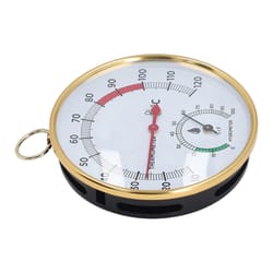 2-in-1 sauna thermometer & hygrometer – aluminum wall-mounted temperature & humidity gauge 50–248°f