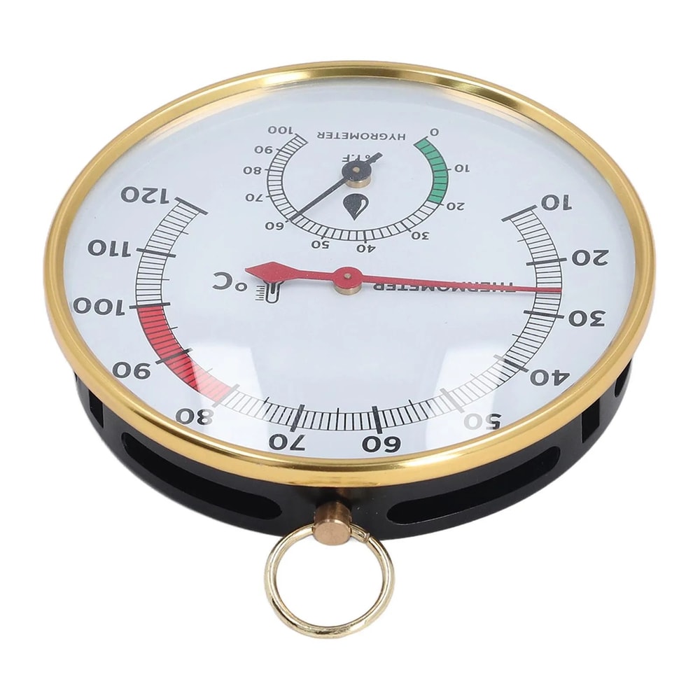 2in1 Sauna Thermometer Hygrometer Aluminum WallMounted Temperature Humidity Gauge 50248F 5