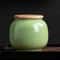 Vintage Ceramic Storage Jar With Bamboo Lid Mini European Tea Candy Cookie Sealed Container Decor 0