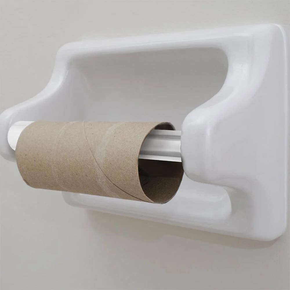 2pcs Retractable Toilet Paper Holder Rod SpringLoaded Replacement Spindle For Bathroom Tissue Roll 1