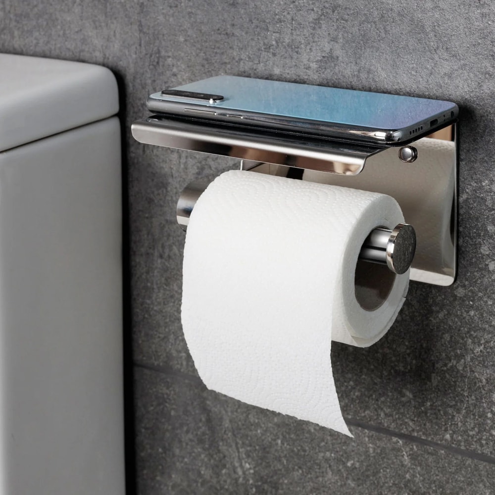 2pcs Retractable Toilet Paper Holder Rod SpringLoaded Replacement Spindle For Bathroom Tissue Roll 0