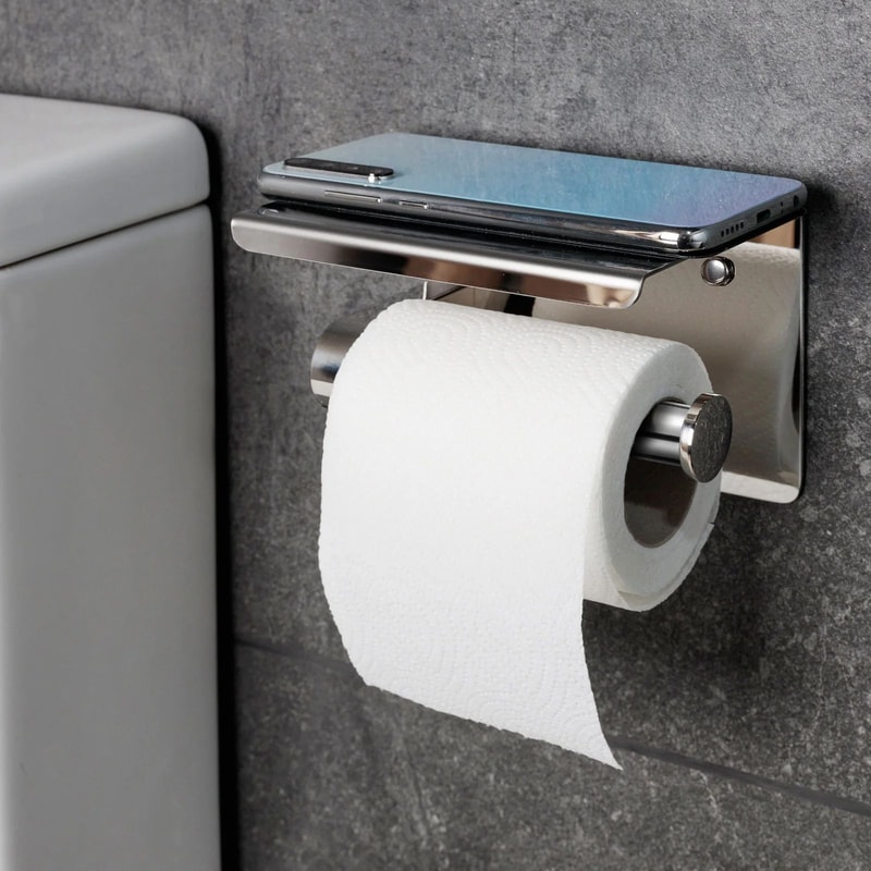 2pcs Retractable Toilet Paper Holder Rod SpringLoaded Replacement Spindle For Bathroom Tissue Roll 0