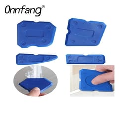 4 pcs silicone caulking scraper tool set – reusable sealant finishing & grout removal spatula kit