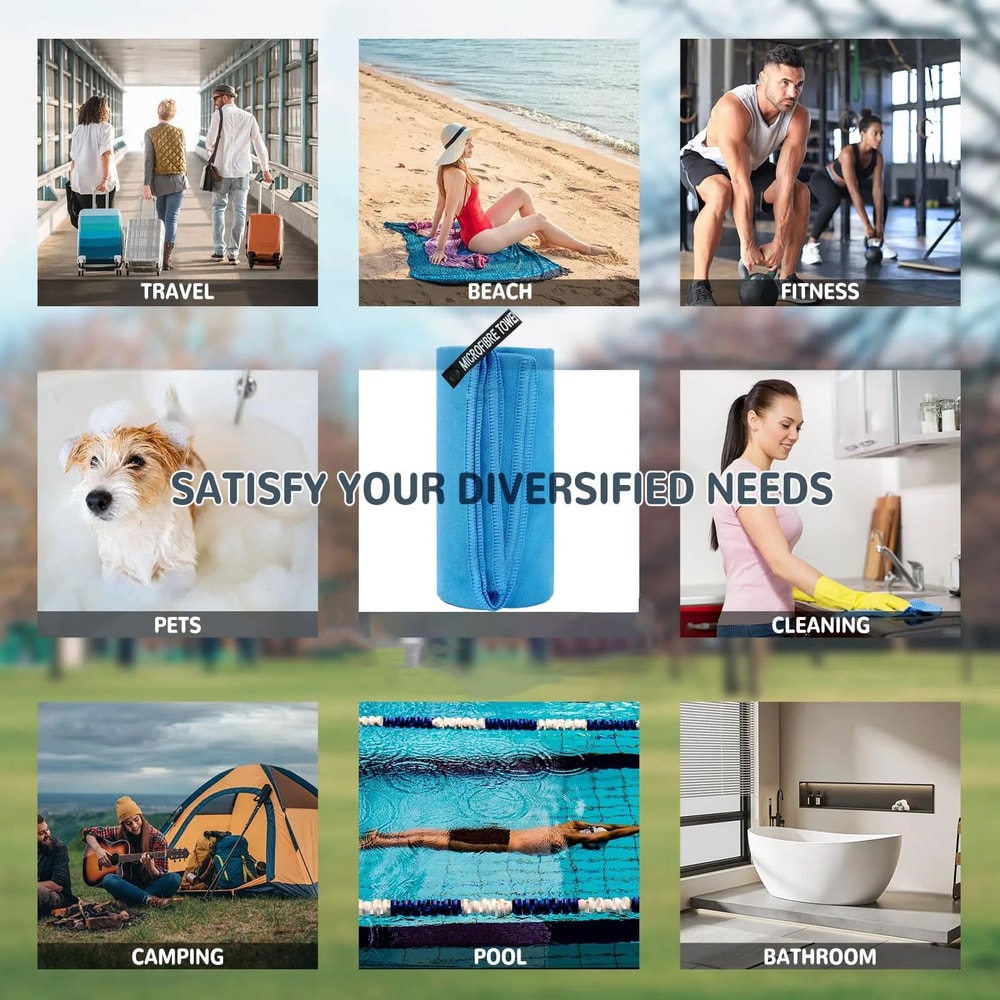 QuickDry Microfiber Bath Towel UltraAbsorbent OdorFree Shower Gym Beach Towel 4