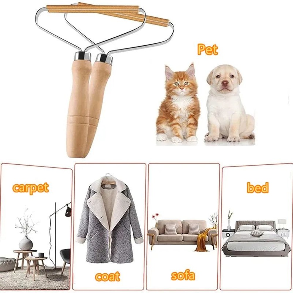 Manual Lint Remover Fabric Shaver DoubleSided Clothes Carpet Hair Removal Brush Tool 4