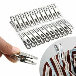 stainless steel clothes pegs set – 20/40/60pcs windproof metal clothespins for laundry & home use