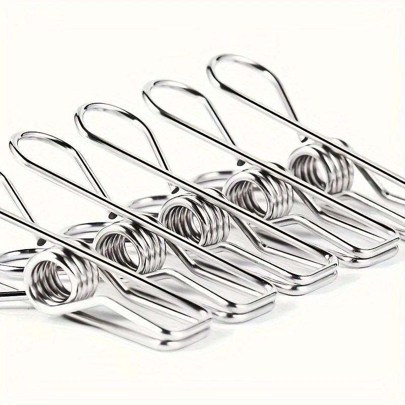 20pcs Stainless Steel Clothes Pins HeavyDuty Metal Laundry Clips For Home Kitchen Use 1