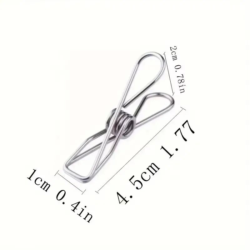 20pcs Stainless Steel Clothes Pins HeavyDuty Metal Laundry Clips For Home Kitchen Use 5