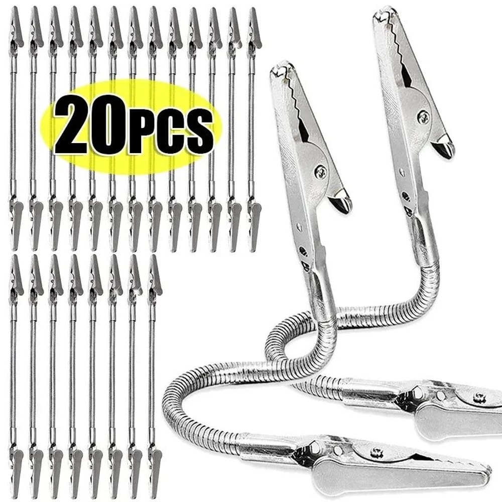 Stainless Steel Long Tail Clip Clamp MultiPurpose Photo Holder Desk Organizer For Home Office Sc 0