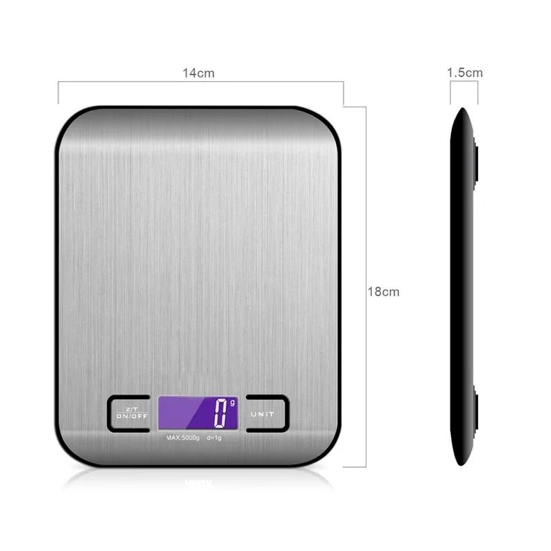 PrecisionPro USB Digital Kitchen Scale HighAccuracy Stainless Steel Food Weighing Scale 004 Oz To 6