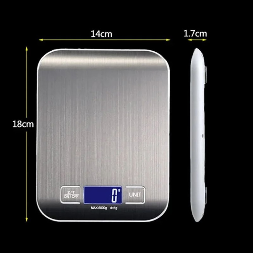 PrecisionPro USB Digital Kitchen Scale HighAccuracy Stainless Steel Food Weighing Scale 004 Oz To 7