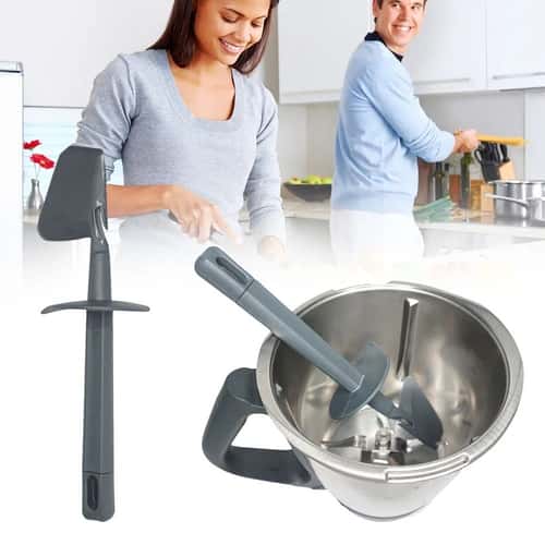 FlexiScrape Thermomix Spatula Tool – Universal Dough Scraper & Food Processor Blade Cleaner