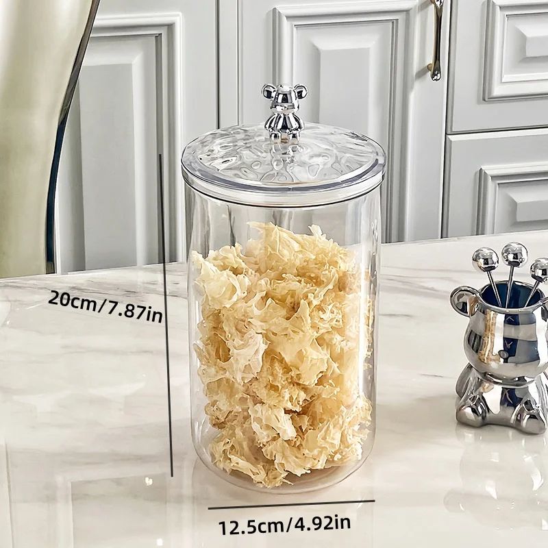 FreshSeal Airtight Food Storage Container Clear Plastic Pantry Organizer Jar With Secure Lid 8