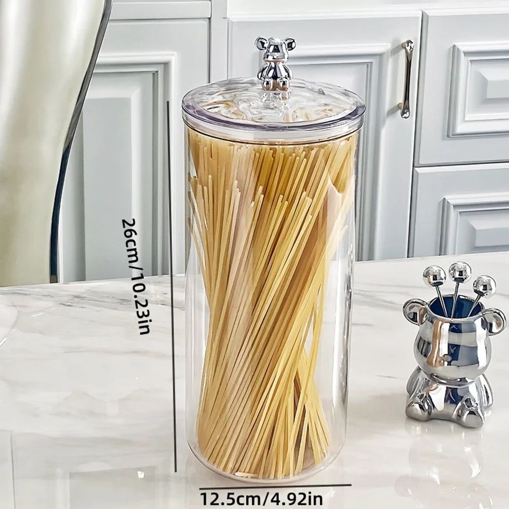 FreshSeal Airtight Food Storage Container Clear Plastic Pantry Organizer Jar With Secure Lid 9