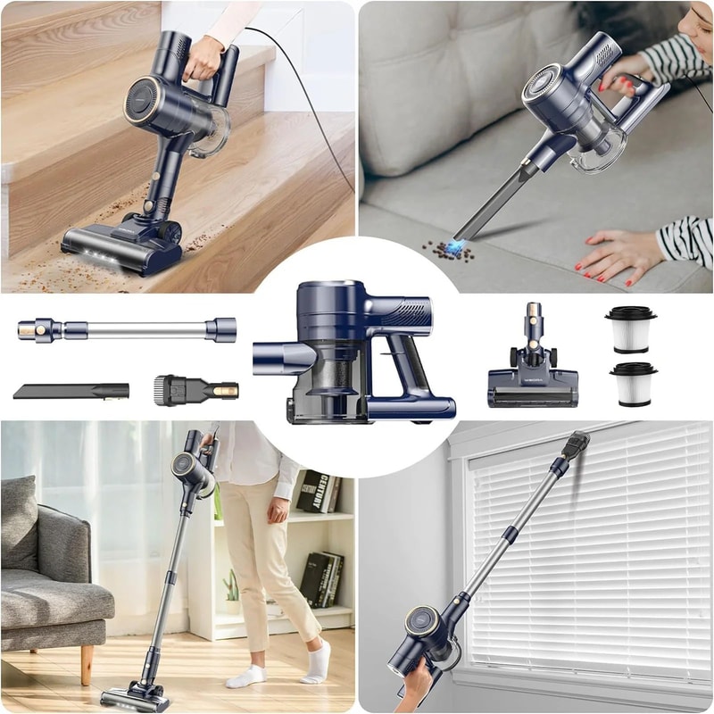 PowerSweep I8 Corded Stick Vacuum Cleaner 23000Pa HighSuction Lightweight Vacuum For Floors Carpet