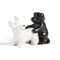 PupSpice Ceramic Dog Salt Pepper Shaker Set Black White Novelty Kitchen Spice Jars 0