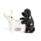 PupSpice Ceramic Dog Salt Pepper Shaker Set Black White Novelty Kitchen Spice Jars 1