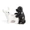 PupSpice Ceramic Dog Salt Pepper Shaker Set Black White Novelty Kitchen Spice Jars 1