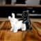 PupSpice Ceramic Dog Salt Pepper Shaker Set Black White Novelty Kitchen Spice Jars 3