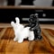 PupSpice Ceramic Dog Salt Pepper Shaker Set Black White Novelty Kitchen Spice Jars 3