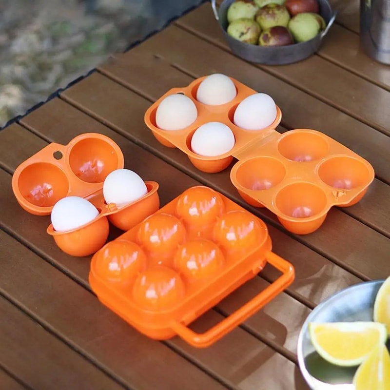 EggSafe Portable Egg Storage Case 246 Grid Travel Egg Holder Box With Handle 4