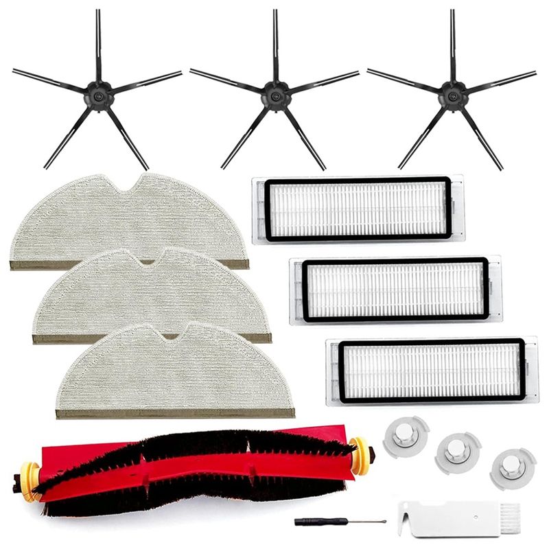 CleanPro Replacement Parts Kit For Roborock S Series Main Brush Side Brush HEPA Filter Mop Cloth 10