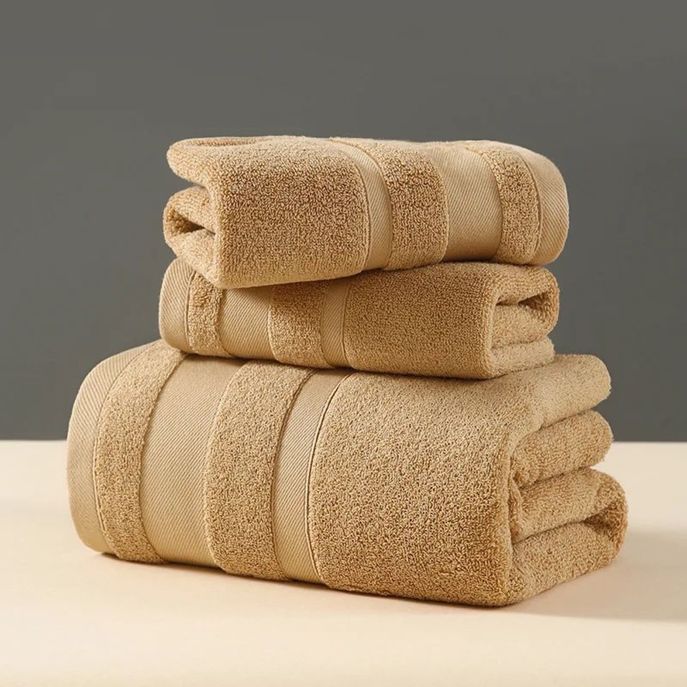 PureSoft Cotton Towel Set UltraAbsorbent Bath Hand Towels In Multiple Sizes Gift Set 7