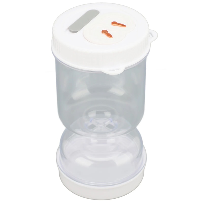 FlipFresh Pickle Separator Jar Leakproof Hourglass Dry Wet Food Storage Container 1