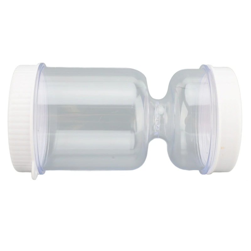 FlipFresh Pickle Separator Jar Leakproof Hourglass Dry Wet Food Storage Container 3