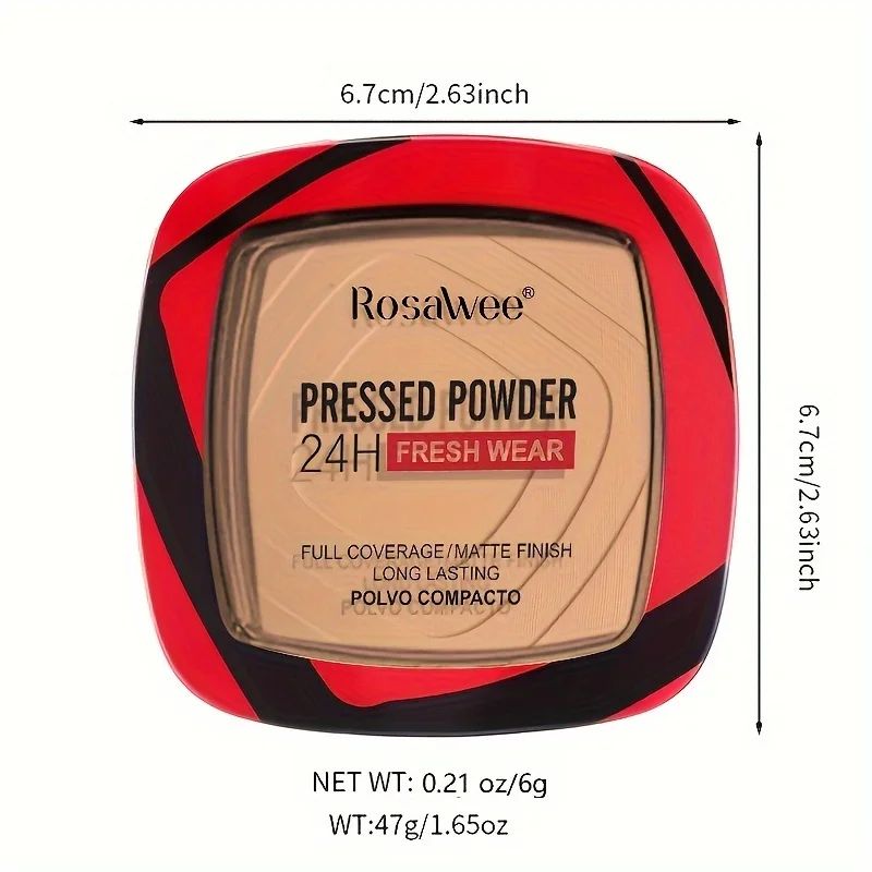 FlawlessMatte 24H Pressed Powder Foundation Full Coverage Weightless Finishing Powder With Puff 3