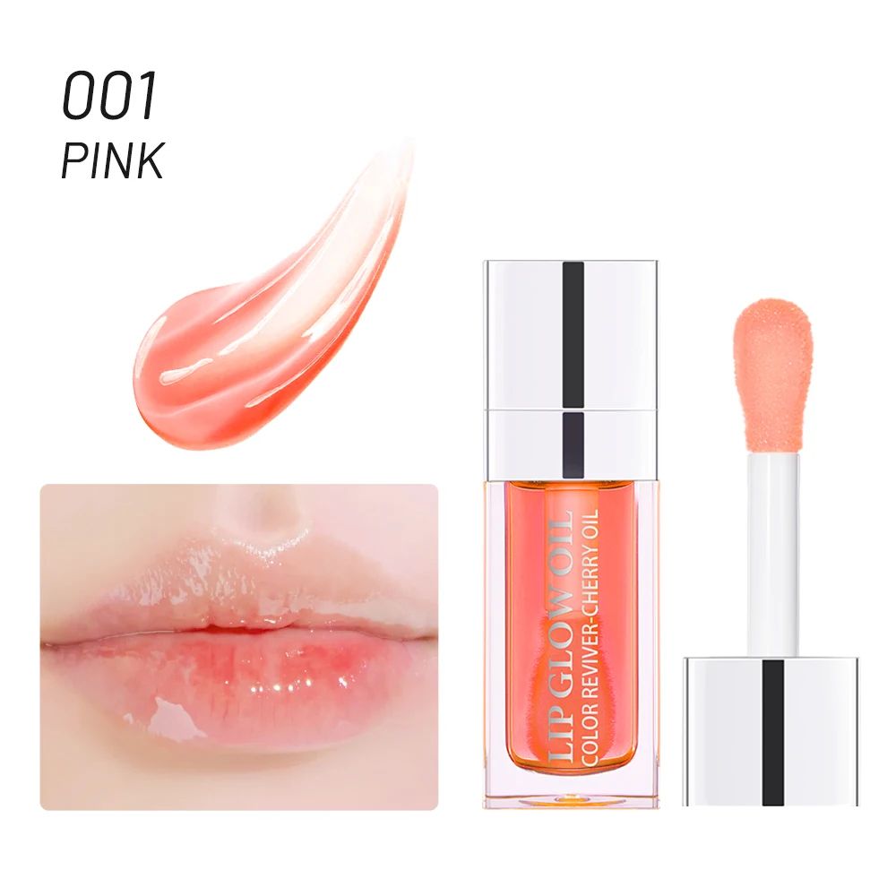 PlumpGlow Moisturizing Lip Oil Gloss Hydrating Pink Lip Balm With Plumping Exfoliating Care 7