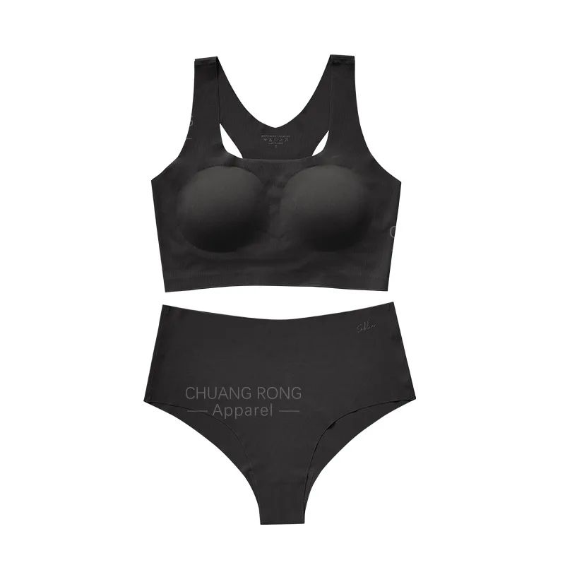 SilkEase Seamless Wireless Bra Set Ice Silk Comfort Support Underwear For Women 9