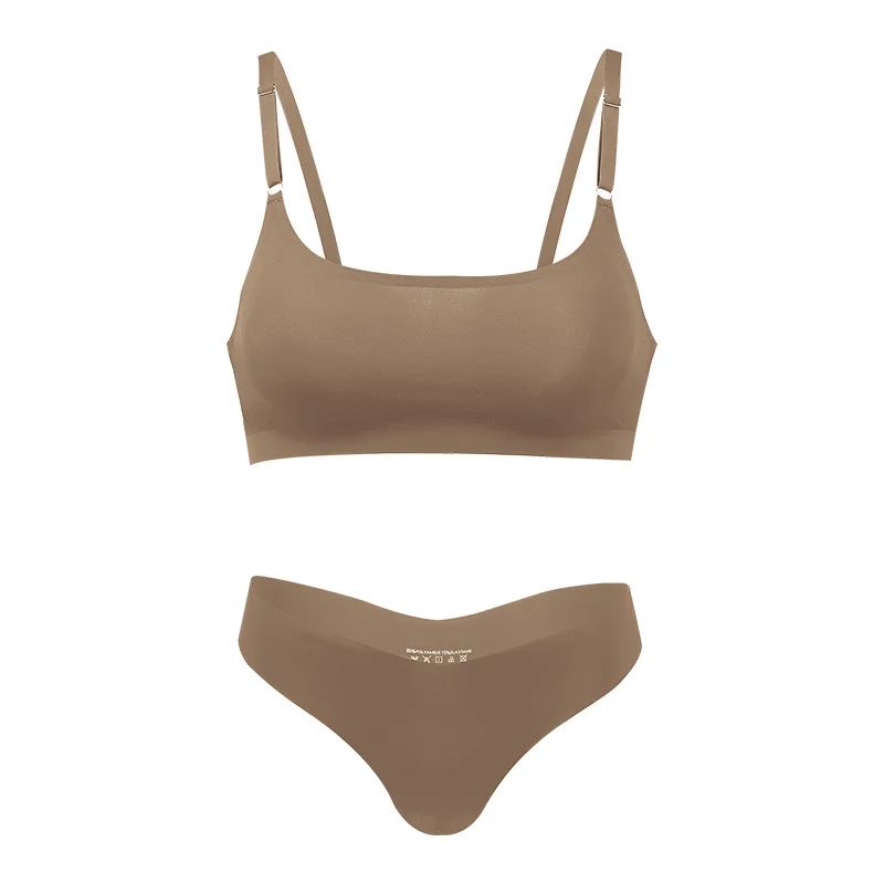 SilkEase Seamless Wireless Bra Set Ice Silk Comfort Support Underwear For Women 11