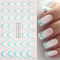 BloomWave Gradient French Nail Art Stickers Ink Blooming Ombre Water Transfer Decals 8 Sheets 1