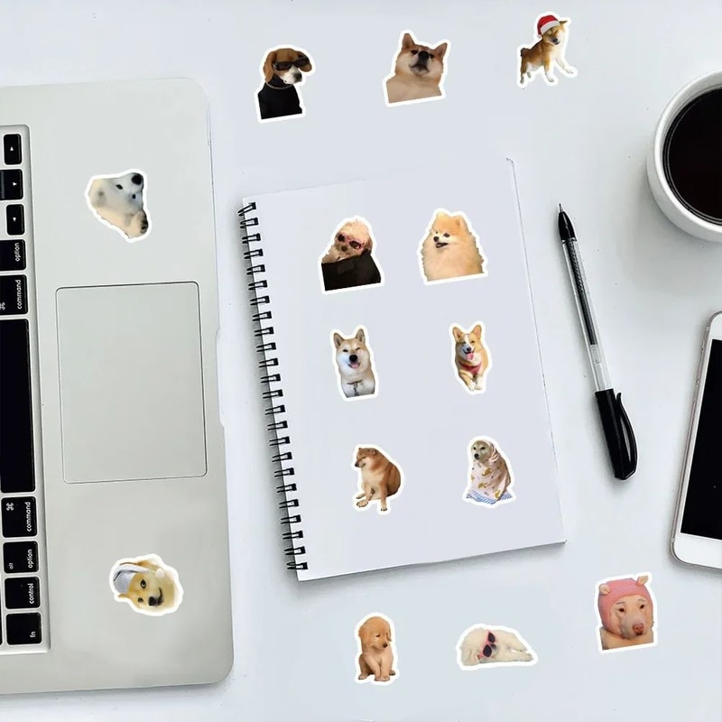 PawPop Funny Dog Sticker Pack Cute Cartoon Graffiti Decals 1050100 Pcs 3