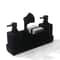 CleanFlow Kitchen Soap Dispenser With Sponge Holder Sink Caddy Organizer Set Matte Black 4