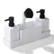 CleanFlow Kitchen Soap Dispenser With Sponge Holder Sink Caddy Organizer Set Matte Black 7